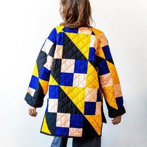 NWOT- HAPTIC LAB- LOG CABIN QUILT COAT - SIZE Small - RARE